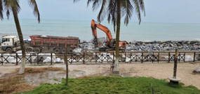 Work on the Sea Wall