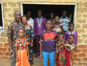 The Sefwi congregation with a visitor