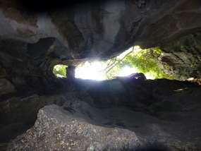 hole in the cave all the way to top