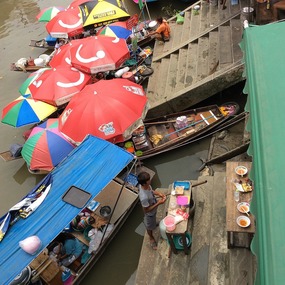 Some floating market left from this morning