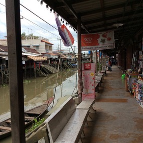 Town right on edge of river