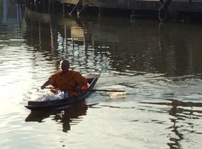 Collecting alms for the daily needs