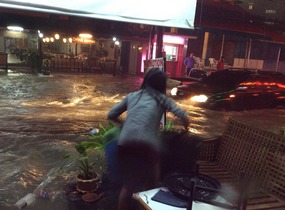 Water rushing in