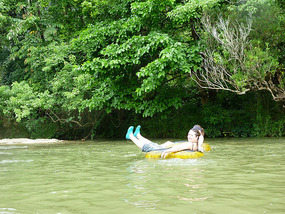 Relaxing down river