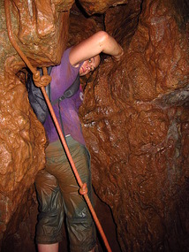 climbing out