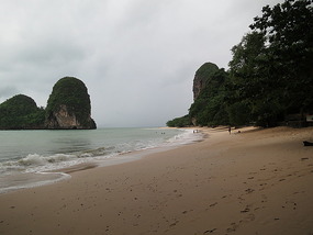 phranang beach,on a grey day