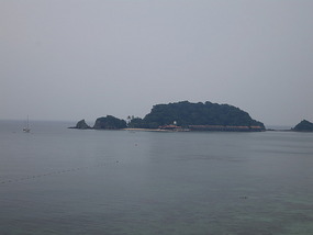 Gemia island view, from kapas island