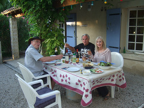 A BBQ outside the gite
