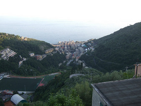 view from fish restaurant in Sassarego
