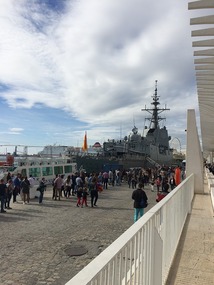 Battle Ship in port