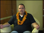 Adopting the gyan mudra...looking like Buddah