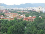 View of Jaipur with hills beyond