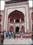 Red sandstone gateway - Taj Mahal