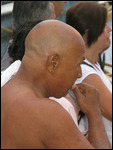 Cleaning teeth with miswak - Dashashwamedh Ghat
