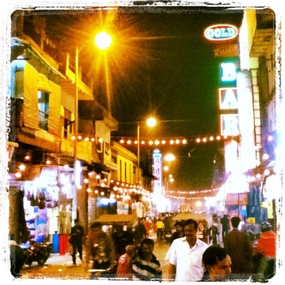 The Street of my Hotel in Delhi