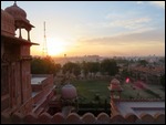 Sunrise from the roof of the hotel BIKANER 