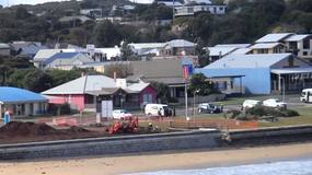 View of Port Campbell from cliff top walk