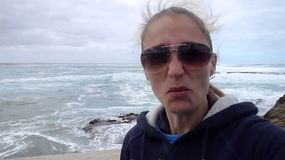 The ocean and breakwall at Warrnambool