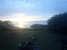 Sunrise at our campsite - Portland