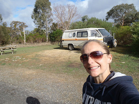 Ready to leave Naracoorte Caves Campsite