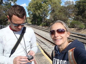 Waiting for train at Torrens Park