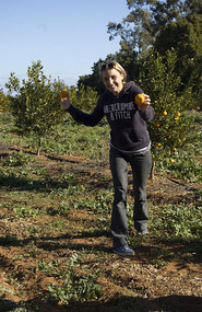 Julie at Orangeworld - near Mildura