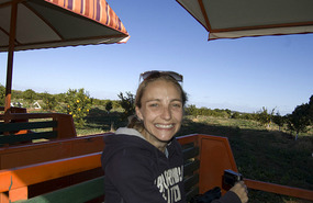 On the tractor tour of Orangeworld