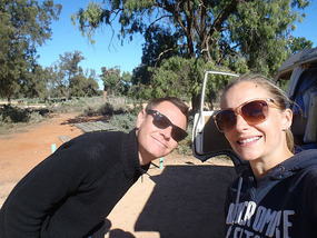 Morning at our campsite at Mungo