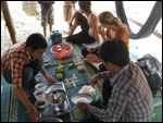 Eating at Swimming Hole