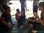 Eating in Bamboo Hut-Swimming