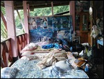 Sleeping on Deck, Pak Beng, Laos
