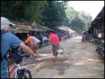 Biking in Village After Ferry Crossing