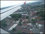 Flying in to Yogyakarta, Indonesia