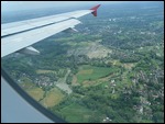 Flying in to Yogyakarta, Indonesia