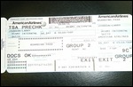 Plane Ticket "TSA Precheck"