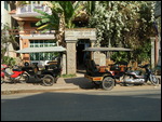Tuk Tuks at Hotel, Siem Reap, Cambodia