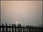 Sunrise at U Bein Bridge, Mandalay, Myanmar