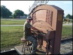 Piano Sculpture at the Katy Trail Depot