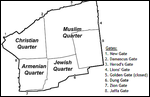Map of Quarters in Old Jerusalem