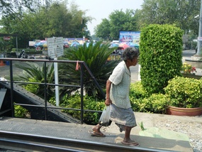 Walks Bridge Over River Every Day