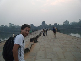 On Causeway Across Moat-Angkor Wat