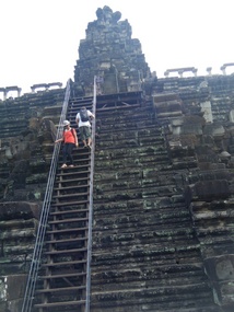 Climbing Temples in Angkor