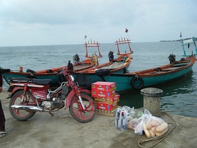 Boats to Rabbit Island, Cambodia