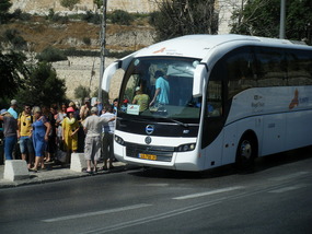 Tour Bus Unloading