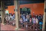 Part of many of the queues on Brazilian side