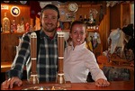 New job behind the bar, note the bras