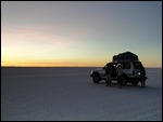 The salt flats at sunrise