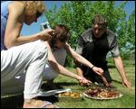 About to serve the food