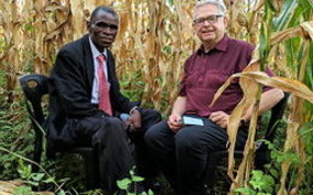 Podcast with Filius Jere in maize field