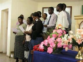 a Choir sings for Church in Lilongwe